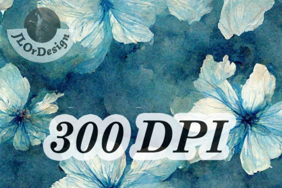 Download Sky Blue Watercolor Flower Digital Paper - Premium Resources
