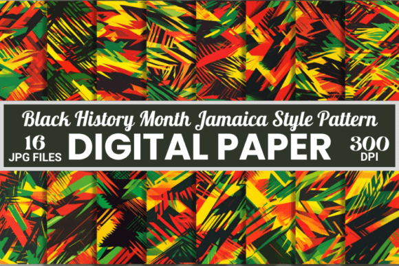 Download Black History Month Jamaica Patterns - Premium Bundle