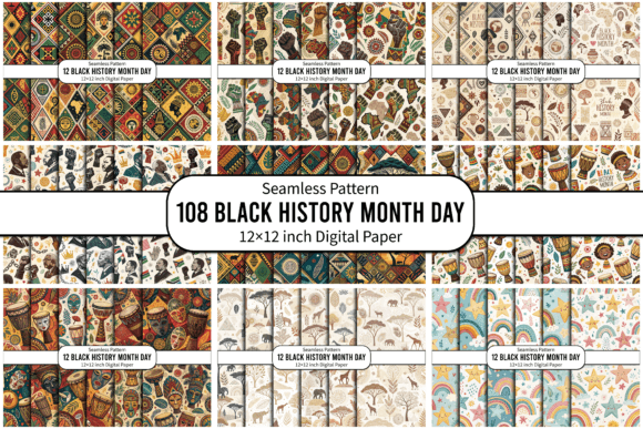 Download Black History Month Day Seamless Pattern - Premium Bundle